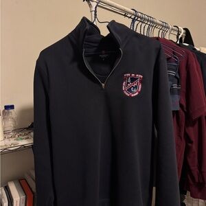 Navy Quarter-Zip Sweater